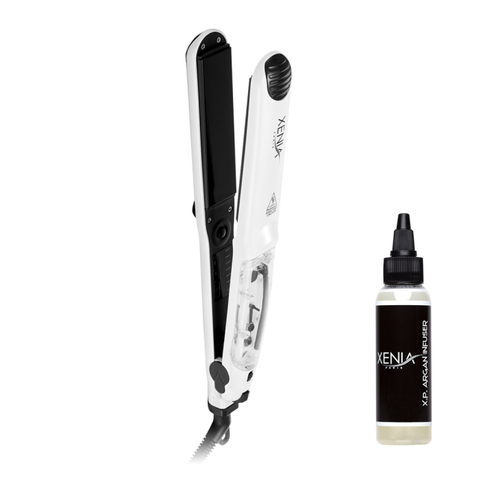 Xenia-Paris-Ceramic-Steamer-Flat-Iron-with-Argan-Infuser-White